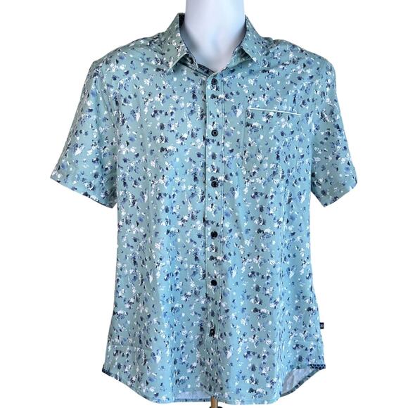 7 Diamonds Mens Give Me Love 4-Way Stretch Performance Shirt Size Small Office - Picture 1 of 7